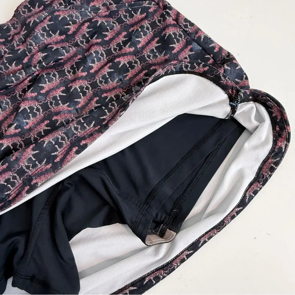 Peter Millar Pink Black Tiger Print Skort SPF50+ M